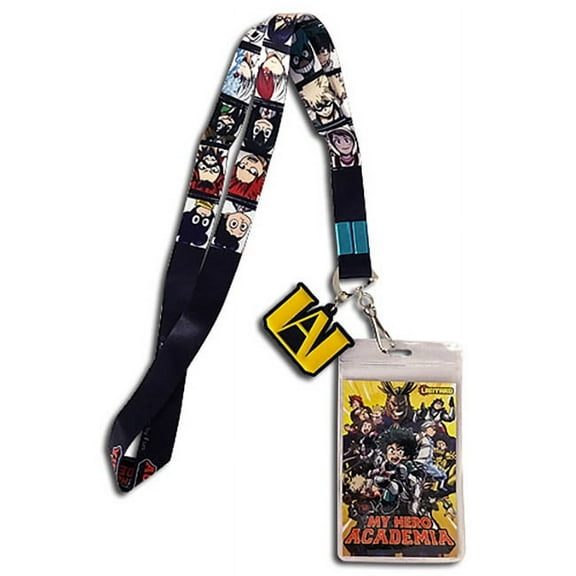 Great Eastern Entertainment My Hero Academia Class 1-A Hero Portraits Lanyard with ID Badge Holder & Charm
