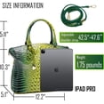 thumbnail image 3 of LHSHID Women Purse Satchel Bag Long Crossbody Classy Tote Bag Top Handle Vegan Leather Ladies Handbags Embossed Pattern, 3 of 7