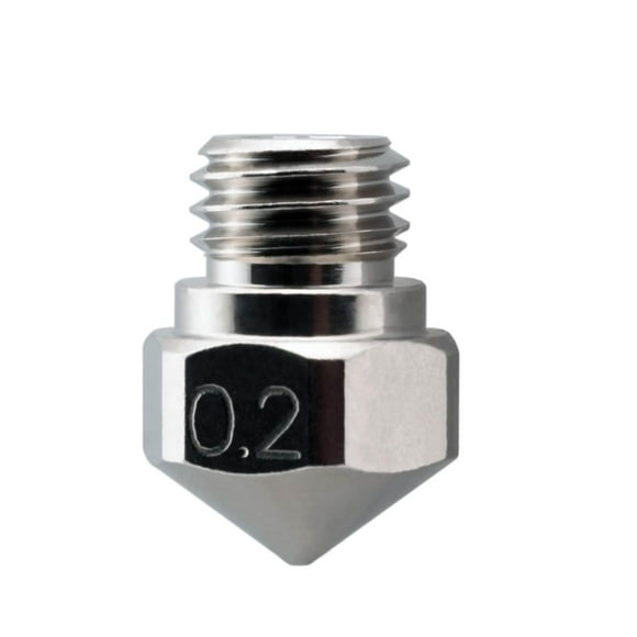 Microswiss Buse Résistante à l'Usure Plaquée MK10 pour Fils Hotend Doublés PTFE M7 1,75 mm (Forge Flash/remel/wanhao) (,2mm)