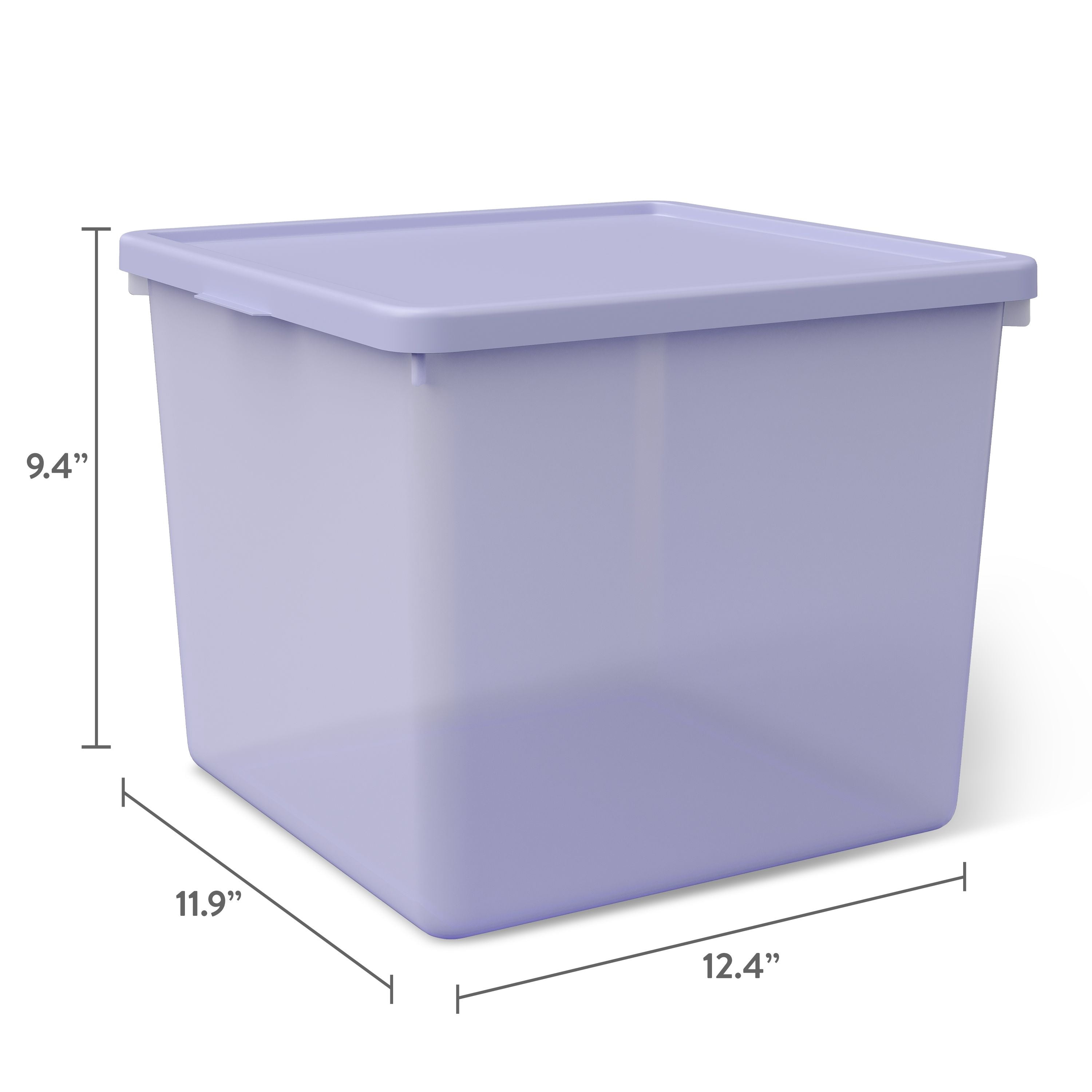 Mainstays Kids Purple Large Plastic Storage Bin with Lid