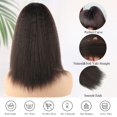 thumbnail image 5 of Cepillo para el cabello Cepillo de peinado con cerdas de jabalí con mango de madera de haya marrón Cepillo para el cabello con paleta para hombres y mujeres Largo Corto Grueso Fino Rizado Encrespado O, 5 of 5