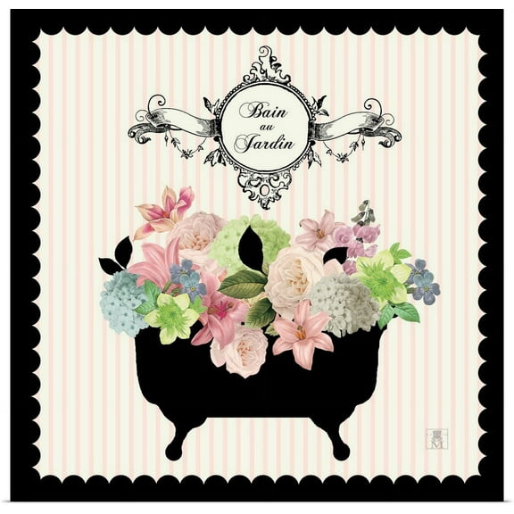 Great BIG Canvas | "Bain du Jardin I" Art Print - 24x24