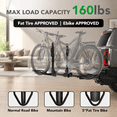 Pin Lock Rack Tyre 2-Bike Hitch Mount Rack for Cars SUVs, Fits E-Bikes Fat Tires Up To 5 ...