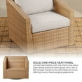 thumbnail image 6 of CHITA 3 Piece Resin Wicker Outdoor Patio Bar Set with Ottoman, Light Brown/Cream, 6 of 12