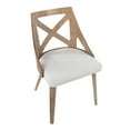 thumbnail image 5 of LumiSource White Washed Wood, Cream Noise Fabric Charlotte Chair - Set of 2, 5 of 10