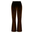 thumbnail image 6 of Mifsaly Velvet Flare Pants for Women High Waisted Pant formal Business Comfy Velour Work Trousers Going Out Spring Summer Outfits with Pockets, 6 of 7