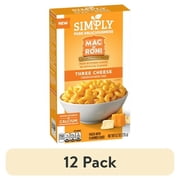 (12 pack) Simply Mac A Roni, Three Cheese Flavor, 8.2 oz Box Single Pack