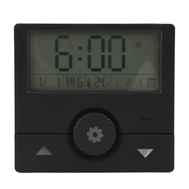 Desktop Alarm Clock – Auto Set Digital Alarm Clock - Atomic Accuracy - Easy to Read Screen with Time / Date / Temperature Display - Perfect for Nightstand or Desk