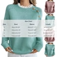 thumbnail image 3 of Karymi Womens Tops Crew Neck Long Sleeve Knit Sweater, Solid Pullover Jumper with Hollow Out Sleeves and Shoulder Decorative Buttons, 3 of 6