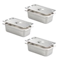 thumbnail image 1 of Hotel Pans HECMAC, tamaño 1/3, 4 pulgadas de profundidad, calibre 23, acero inoxidable, 1 of 7