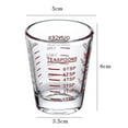 thumbnail image 2 of 2 Pieces Glasses Measuring Cup Liquid Measuring Cup Transparent for Bar, 2 of 8