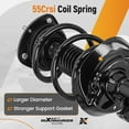 thumbnail image 4 of maXpeedingrods Front Struts & Sway Bar Link for Honda Accord 2013-2017 3.5L V6, 272971 272970 Complete Struts Shock Absorbers with Coil Spring Assembly Stabilizer Link K750651 K750650, 4 of 5
