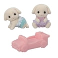 thumbnail image 2 of Calico Critters Flora Rabbit Twins, ensemble de 2 figurines de poupée à collectionner avec accessoire de chariot à poussette, 2 of 4