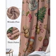thumbnail image 6 of Pink Christmas Blackout Curtains for Bedroom - 84 Inch Long Light Blocking 2 Panels Set, Xmas Tree Balls Snowman Gingerbread Thermal Insulated Living Room Drapes Grommet Window Curtains 52"x84", 6 of 8