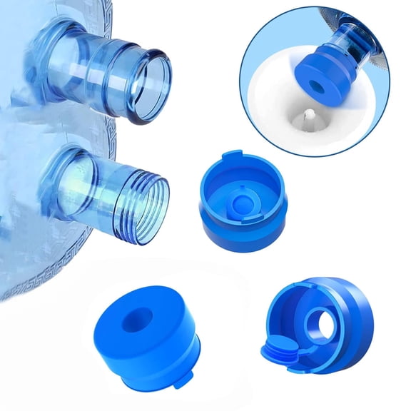 3 & 5 Gallon Water Jug Cap, 3 Pack Reusable Food Grade Silicone Replacement Cap for 55mm Standard/Screw/Crown Tops Water Bottle and Water Dispensers, Non-Spill & Leak Free