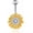 Sunflower Dangle, variant on Daisy Belly Button Ring Dangle 925 Sterling Silver Hypoallergenic Belly Button Piercing Body Navel Rings Sexy Belly Button Jewelry Gifts for Women (14G)