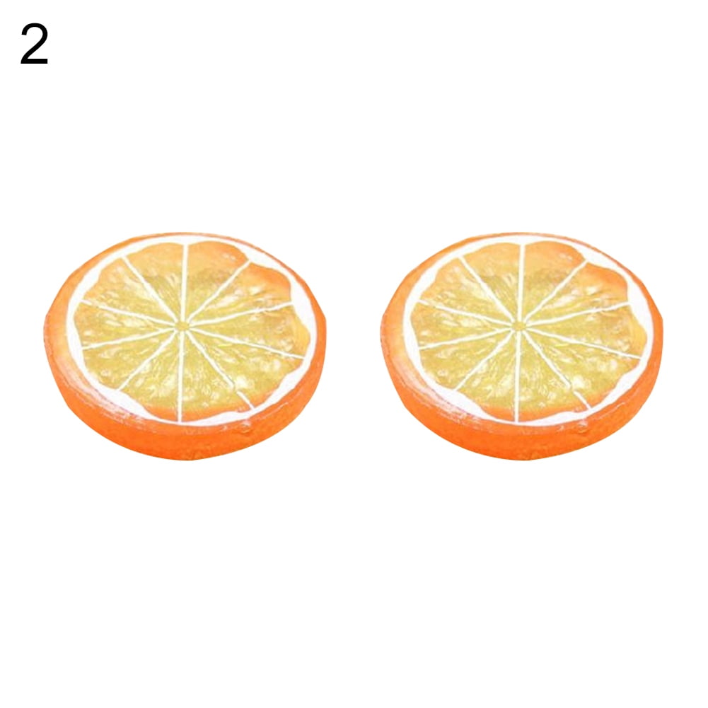 Yesbay Hot Lifelike Decorative Artificial Plastic Lemon Slices Fake