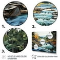 thumbnail image 3 of Designart "Silver Stream Coastal Creek painting I" Landscapes Floater Framed Wall Art Print, 3 of 7