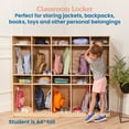 thumbnail image 6 of ECR4Kids 10-Section Storage Coat Locker and 10 Letter Size Trays with Lids, Kids Furniture, Natural, 6 of 9