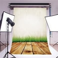 thumbnail image 2 of ABPHOTO Polyester Wooden Floor Photo Background Children for Baby Photo Studio Props Photography Backdrops Grass 5x7ft, 2 of 4