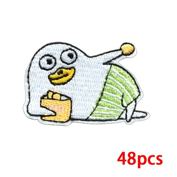 AUQ 48Pcs Iron on Patches,Widely Applicable Iron on Patches for Clothes,Waterproof and Stain - Resistant Patches for Clothes,Green