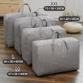 thumbnail image 5 of Colcha a prueba de polvo Bolsa de Almacenamiento de Ropa manta nórdica de gran capacidad organizador de guardarropa bolsa de equipaje de lino de algodón portátil, 5 of 5