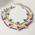 thumbnail image 4 of Bangcool Women Anklet Beaded Handmade Decorative Floral Bohemian Anklet Foot Bracelet, 4 of 10