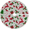thumbnail image 1 of FMSHPON Snowflake Santa Xmas Tree Xmas Christmas Tree Skirt Stand Mat for Holiday Party Decoration Indoor Outdoor 36 inches, 1 of 6
