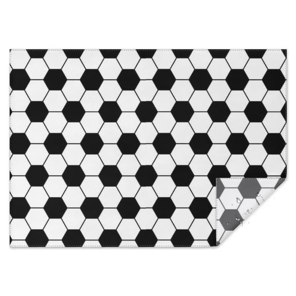 Soccer Ball Pattern Rectangle Tablecloth 60"x84",Waterproof Polyester Rectangle Table Cloth, Wipeable Spillproof Polyester Tablecloth for Dining, Camping, Indoor and Outdoor