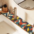 thumbnail image 2 of Yayeee Faucet Mat for Kitchen Sink 14.7" Diatomite Long Splash Guard Pad, Red Geometric, 2 of 7