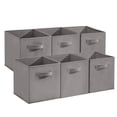 thumbnail image 1 of Pack de 12 cajas de almacenamiento abiertas de tela para armario y hogar - Organizador plegable y resistente - Ideal para juguetes y estantería - Gris 26x26x28cm con Organizador (genérico) de tela, 1 of 8