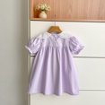 thumbnail image 5 of SUYIDA Girls Summer Flutter Sleeve Dress, Casual Party Outfit A Line Knee Length, Twirl Playful Daily Wear for Kids, 5 of 6