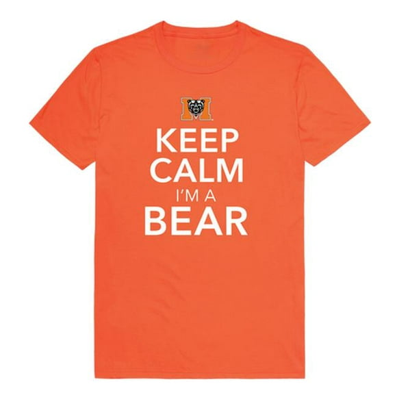 W Republic 523-340-337-04 T-Shirt de l'Université Mercer Hommes Garder Calme & 44; Orange - Extra Large