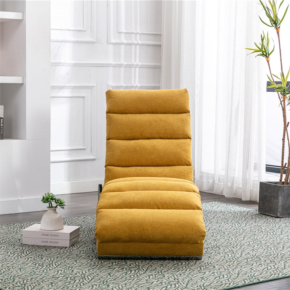 Massage Linen Chaise Lounge Indoor Chair Sleeper Chair Modern Upholstered Lounge Sofa Linen Massage Chaise Lounge Comfortable Leisure Sofa Chair Suitable for Bedroom Office or Living Room Black Walmar...