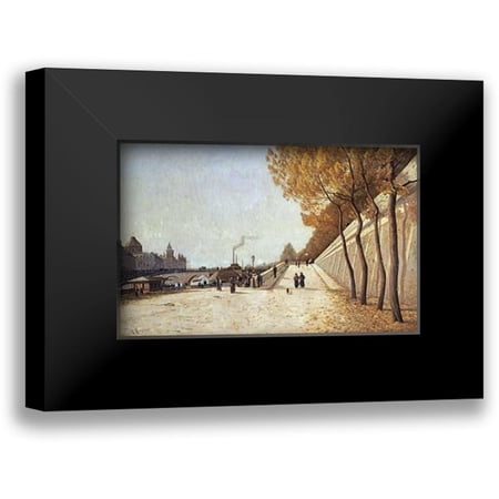 Linguet, Henri 14x10 Black Modern Framed Museum Art Print Titled - A View of The Conciergerie, Paris