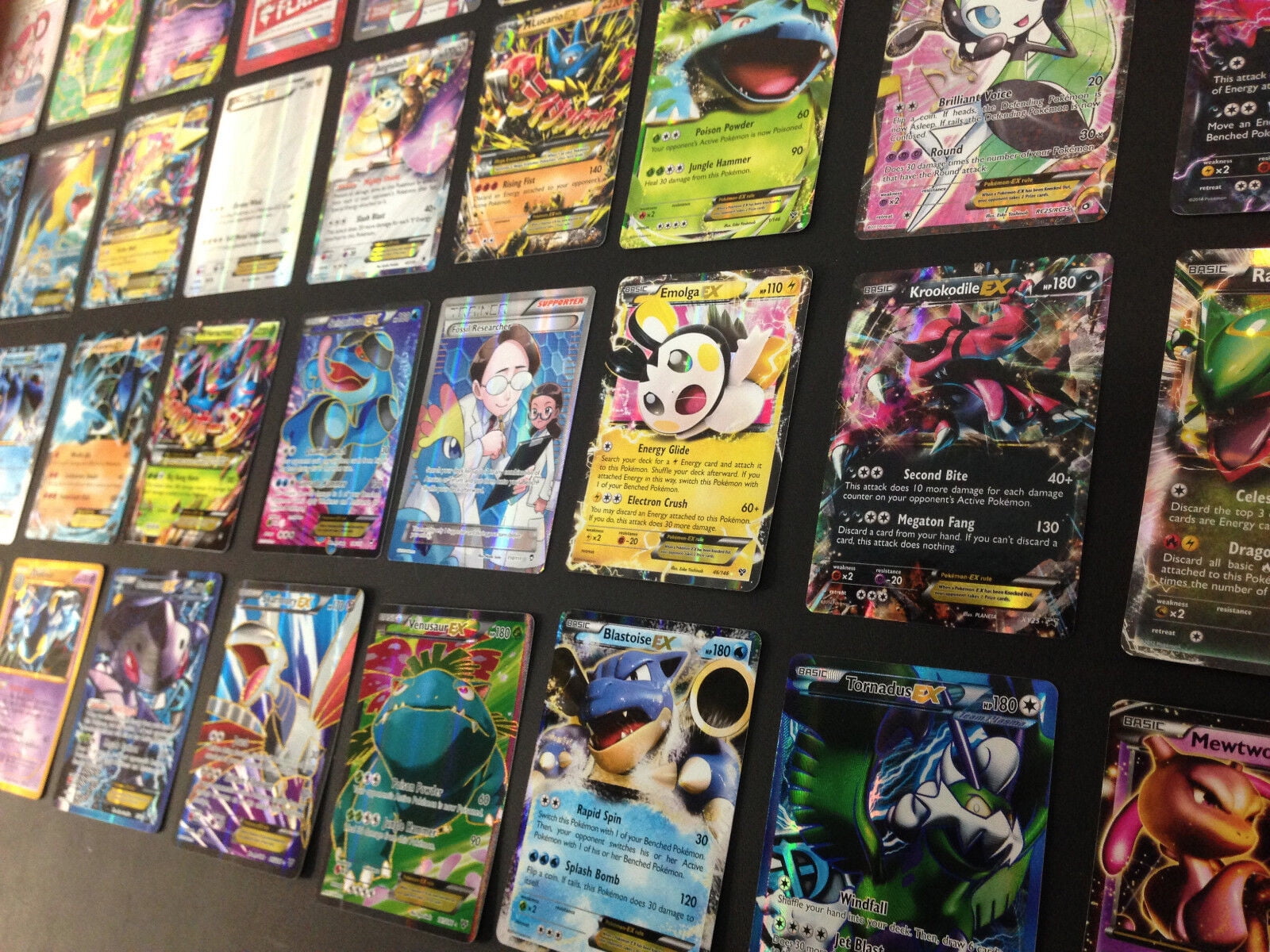 Pokemon Card Lot 100 Official TCG Cards Ultra Rare Included EX GX V MEGA +  HOLOS