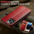 thumbnail image 7 of Feishell for Apple iPhone 15 Pro Wallet Case for Women Men,Premium PU Leather Magnetic Closure Folio Flip Kickstand Credit Card Slots Shockproof Classic Purse Phone Case,Red, 7 of 7