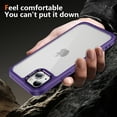 thumbnail image 4 of for iPhone 15 Clear Case, [Anti-Yellowing] [Military-Grade Drop Protection] Transparent Slim Lightweight Anti-Scratch Phone Case for iPhone 15 Shockproof Bumper Cover, Purple, 4 of 7