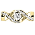 thumbnail image 2 of Dazzlingrock Collection Round White Diamond Solitaire Crossover Twist Promise Bridal Ring for Women (0.20 ctw, Color I-J, Clarity I1-I2) in 18K Yellow Gold, Size 6, 2 of 6