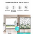 thumbnail image 4 of Window Privacy Film, Green Grey Palm Tree UV Sun Blocking Window Tint Film Heat Control One Way Blackout Window Film, Summer Watercolor Tropical Monstera Plants Non Adhesive Static Cling 23.6x59 In, 4 of 7