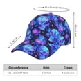 thumbnail image 2 of Gaeub Skull flower star sky Print Baseball Caps,Adjustable Hat, One Size,Fashion Adjustable Dad Hats for Men/Women, 2 of 6