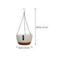 thumbnail image 2 of PAMINGONO 2Set Lightweight Hanging Pots for Indoor Plants Balcony Flower Pot 19.7X8.3X8.3in, 2 of 8