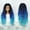 1B/BLUE, variant on Water Wave Full Lace Synthetic Braided Wigs with Baby Hair for Black Women 34 Inches Lace Frontal Knotless Box Braiding Wig with Curly (1B/350 Color)
