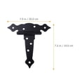 thumbnail image 2 of HEALEEP T-Strap Shutter Hinge T Strap Hinges Black Iron Noise-free for Homeowners 1 Set, 2 of 8