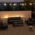 thumbnail image 6 of CozyHom 7 Seats Outdoor Patio Aluminum Furniture Sofa Set, Modern Outside Patio Conversation Sectional Sofa Chair Set with Cushions, Blue, 6 of 9