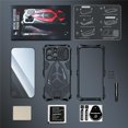 thumbnail image 2 of Compatibility with iPhone 16 Pro Max Case Heavy Duty Protection Rugged Screw Full Body Military Grade Metal Bumper Rubber with Hard Durable Phone Cases Cover Men  2024 Black, 2 of 14