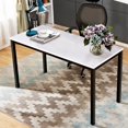 thumbnail image 3 of SOGES 55 inches Large Office Desk Writing Desk, White & Black, 3 of 6