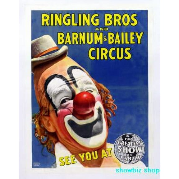 Circus Clown Art Poster #02 16x24 Poster Medium Art Poster 16x24 Square Adults Western Graphic