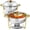 6QT 2 PACK, variant on Round Chafing Dish for Buffet, 2 Pack 6QT Chafer and Buffet Warmers Sets, Stainless Steel Catering Warmers for Wedding Parties Banquet Events
