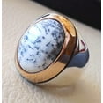 thumbnail image 3 of Dendritic Opal Mens Ring, Natural Dendrite Opal Ring, Silver Jewelry, 925 Silver Ring, Birthday Gift, Heavy Mens Ring, Arabic Design, Ottoman Style Ring, Christmas, Turkey Mens Signet Ring, 3 of 6